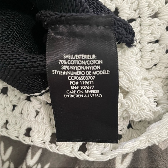 Alice + Olivia Knit Sleeveless Black and White Sweater Top Large - Picture 7 of 9